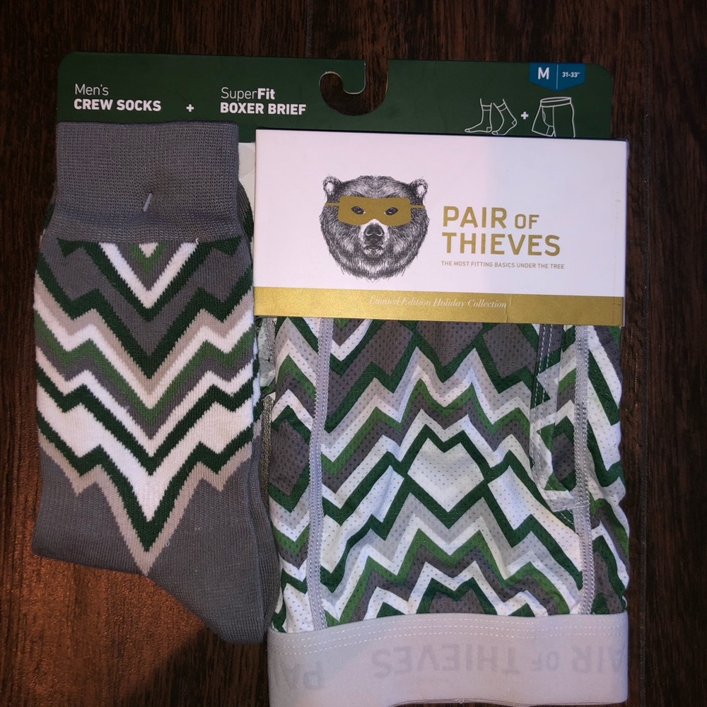 Men’s Pair of Thieves Boxer Brief/Crew Soc…